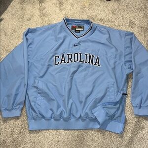Spell out Nike Sewn UNC North Carolina Tarheels Pullover Golf Jacket Wind Shirt